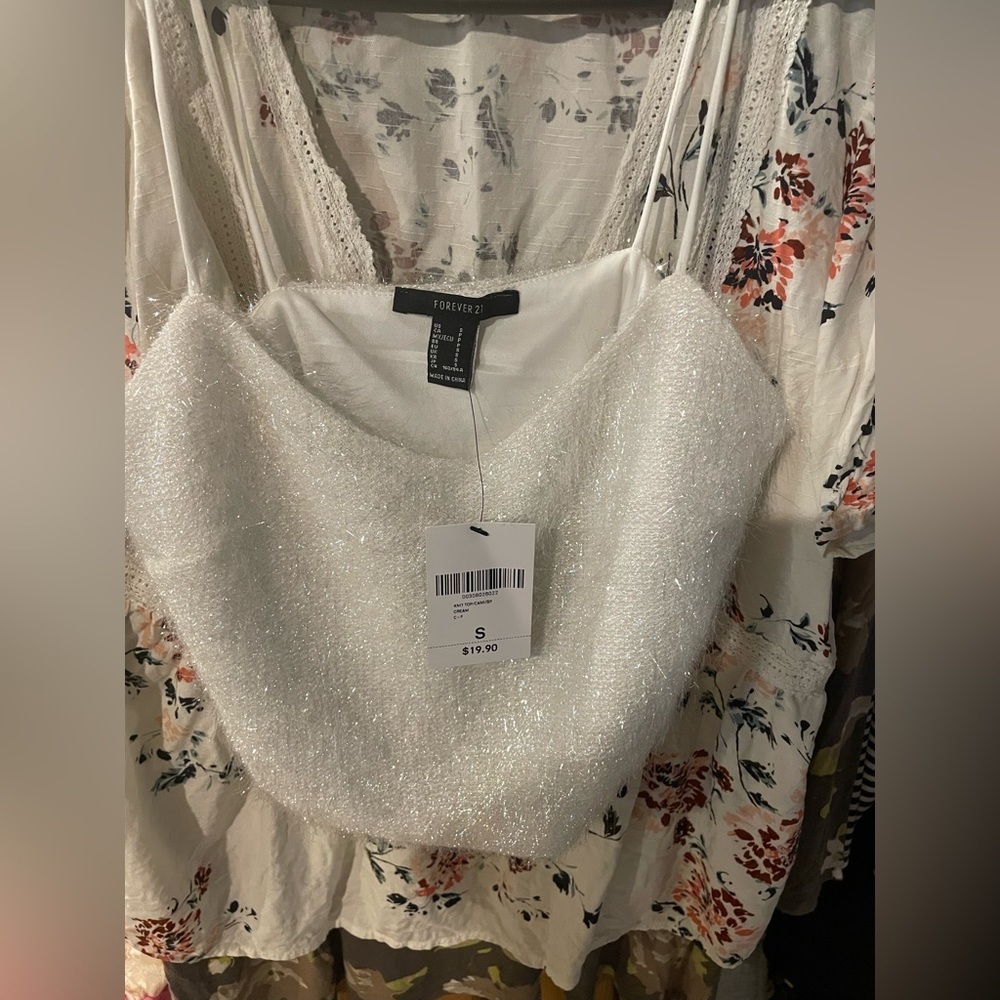 New With Tags Forever 21 White Fancy Halter *make offers*
